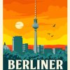 Berliner Fernsehturm Poster Illustration Diamond Painting