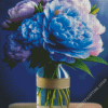 Blue Peonies Diamond Painting