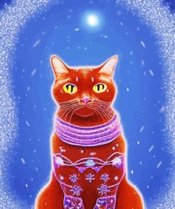 Burmese Cat In Sweater Diamond Painting