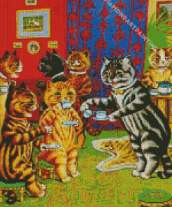 Cats Tea Party Diamond Painting