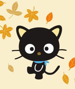 Chococat With Autumn Leaves Diamond Painting