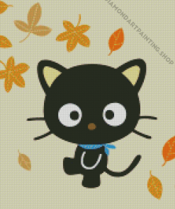 Chococat With Autumn Leaves Diamond Painting