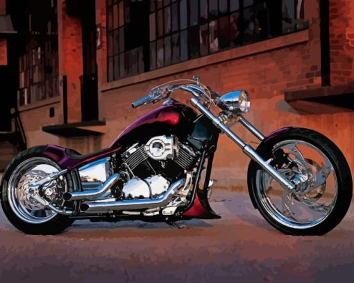 Chopper Motorcycle Diamond Painting