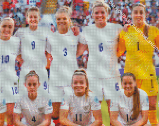 England Ladies Football Team Diamond Painting