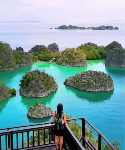 Girl In Raja Ampat Islands Diamond Painting