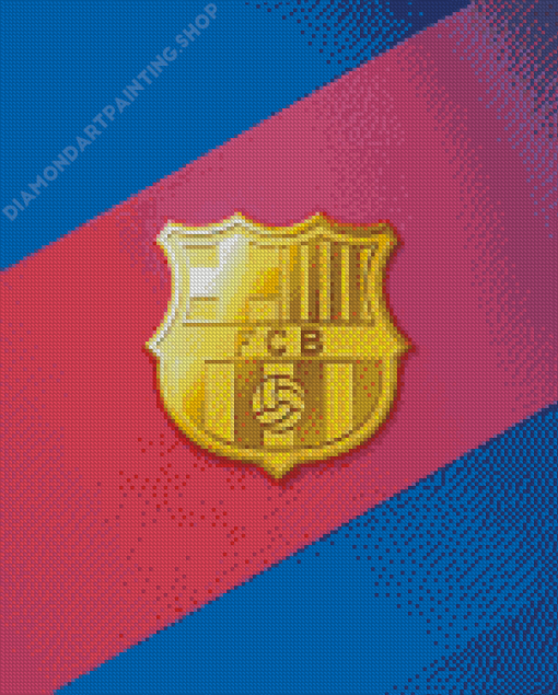 Golden Barcelona Logo Diamond Painting