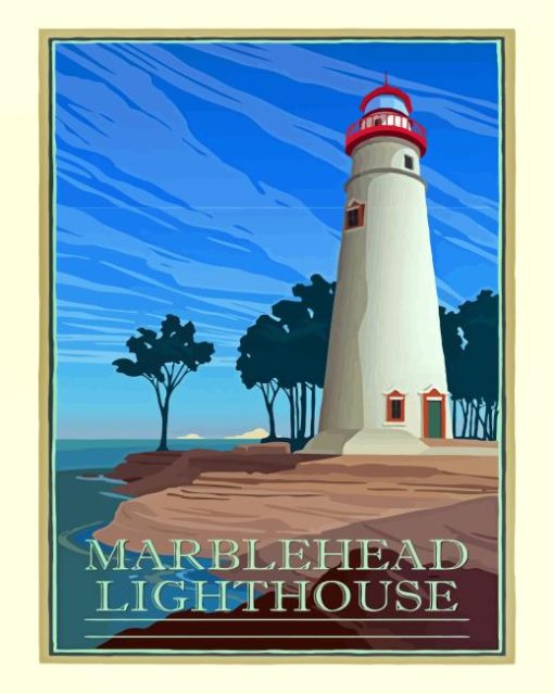 Marblehead Lighthouse Poster Diamond Painting