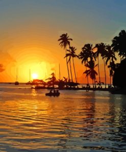 Marigot Bay Sunset Diamond Painting