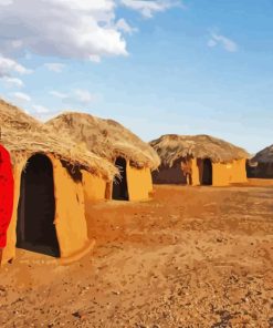 Masai Village Diamond Painting