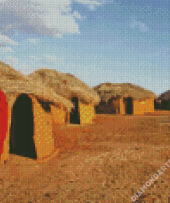 Masai Village Diamond Painting