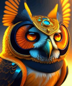 Mechanical Owl Bird Diamond Painting