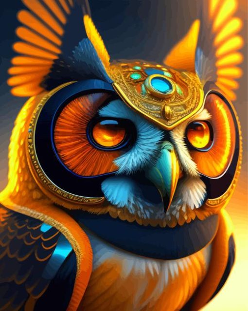 Mechanical Owl Bird Diamond Painting