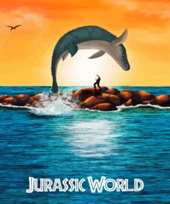 Mosasaurus Jurassic World Poster Diamond Painting