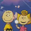 Sally And Charlie Brown Peanuts Characters Diamond Painting