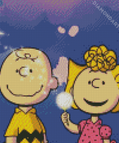 Sally And Charlie Brown Peanuts Characters Diamond Painting