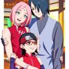 Sasuke Sakura And Sarada Anime Diamond Painting