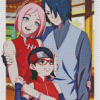 Sasuke Sakura And Sarada Anime Diamond Painting