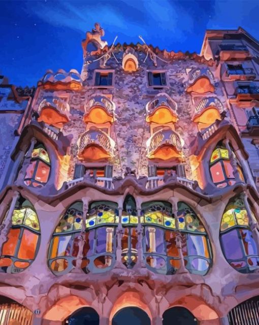 Spain Barcelona Casa Batllo Building Diamond Painting