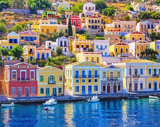 Symi Greece Diamond Painting