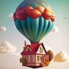 The Flying House Art Diamond Painting