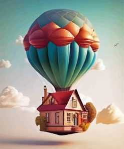 The Flying House Art Diamond Painting