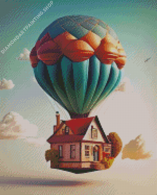 The Flying House Art Diamond Painting