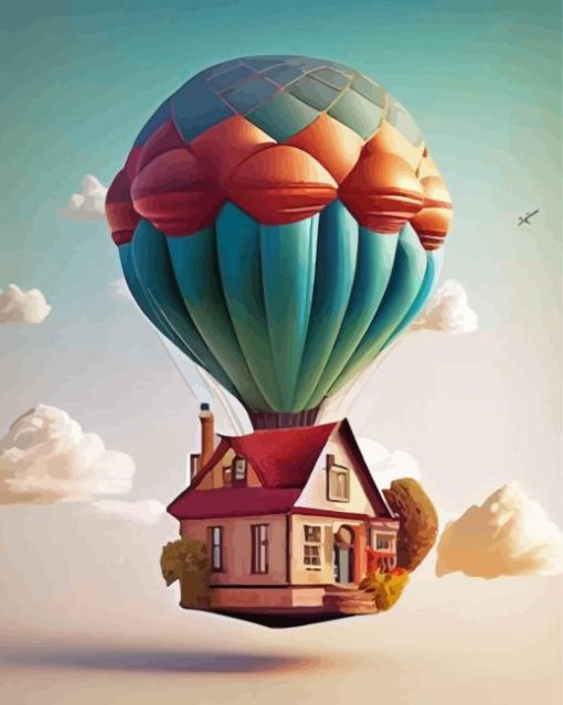 The Flying House Art Diamond Painting