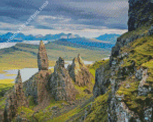 The Old Man Of Storr Hill Diamond Painting