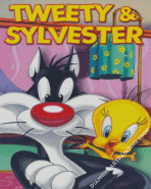 Tweety And Sylvester Poster Diamond Painting