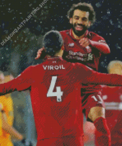 Virgil Van Dijk And Mohamed Salah Diamond Painting