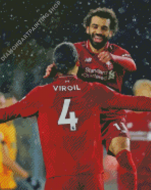 Virgil Van Dijk And Mohamed Salah Diamond Painting