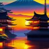 Aesthetic Anime Japanese Village Diamond Painting