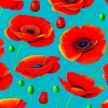 Aesthetic Red Poppies Flowers Diamond Painting