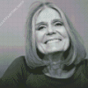 Black And White Gloria Steinem Diamond Painting