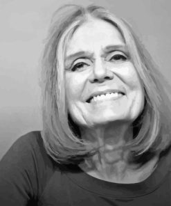 Black And White Gloria Steinem Diamond Painting