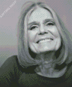 Black And White Gloria Steinem Diamond Painting