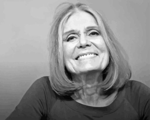 Black And White Gloria Steinem Diamond Painting