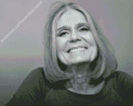 Black And White Gloria Steinem Diamond Painting