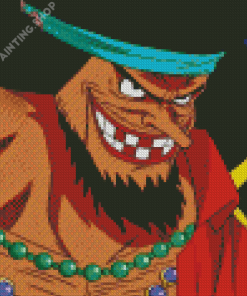 Black Beard One Piece Character Diamond Painting