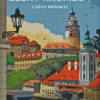 Cesky Krumlov Town In Czech Republic Poster Diamond Painting