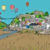 Clifton Bridge And Ballons View Art Diamond Painting