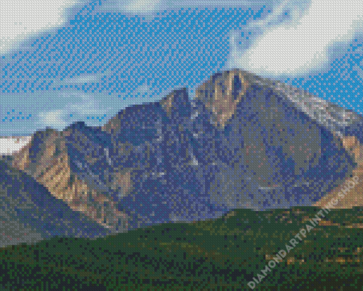 Colorado Peak Longs Mountains Diamond Painting