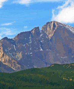 Colorado Peak Longs Mountains Diamond Painting