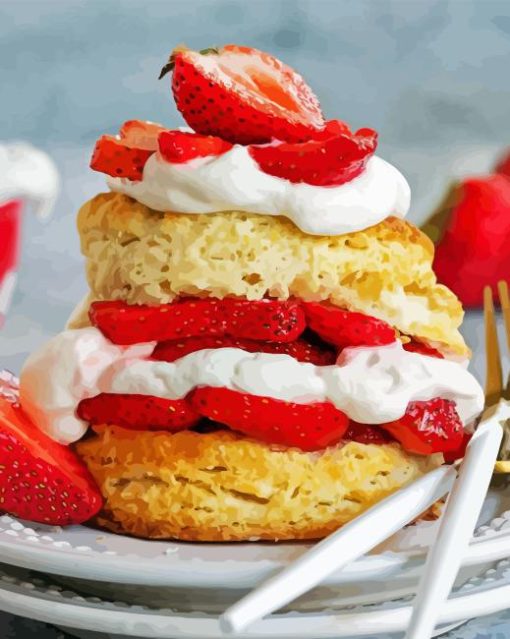 Delicious Strawberry Shortcake Diamond Painting