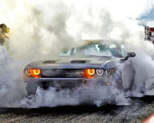 Hellcat Srt In Smoke Diamond Painting