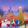 Small Town Christmas Festival Diamond Painting