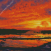 Sunset Yellowstone National Park In Autumn Diamond Painting