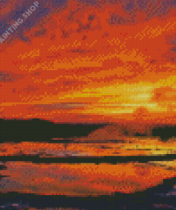 Sunset Yellowstone National Park In Autumn Diamond Painting