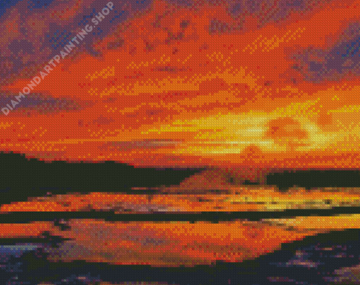 Sunset Yellowstone National Park In Autumn Diamond Painting