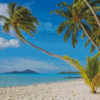 Bora Bora Island Beach Palms Diamond Paintings